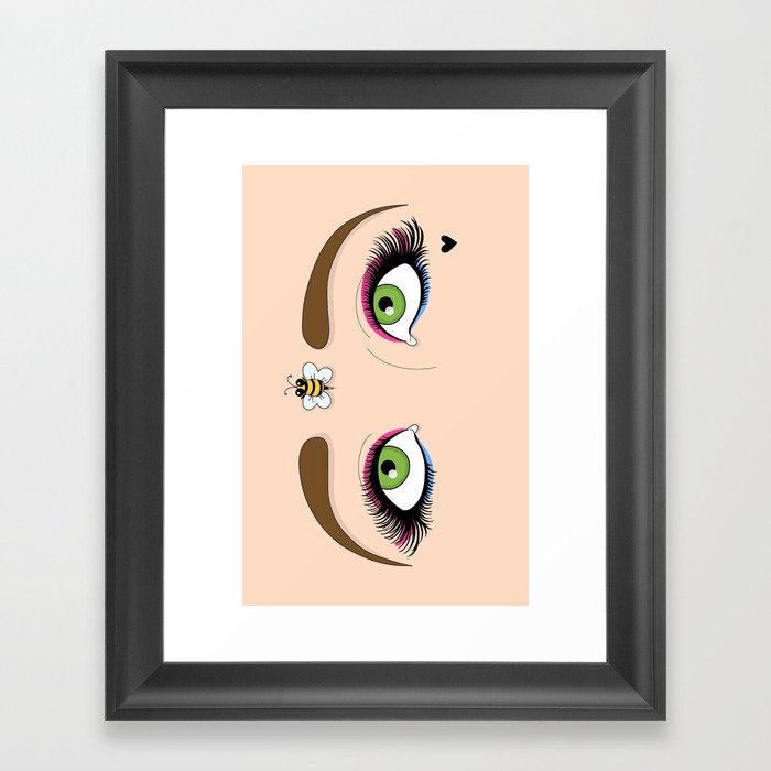Green Eyes Framed Art Print