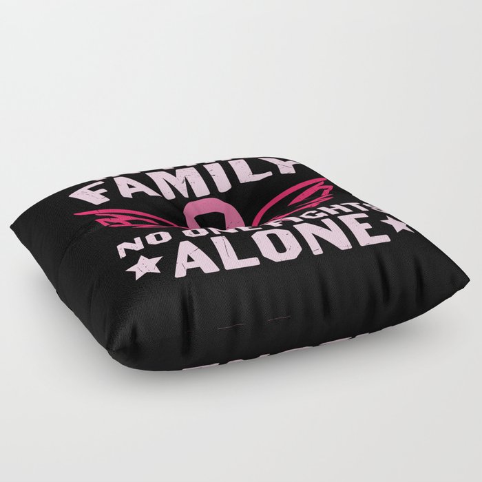 Family Breast Cancer Awareness Floor Pillow