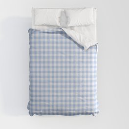 Gingham Plaid Pattern - Natural Blue Comforter