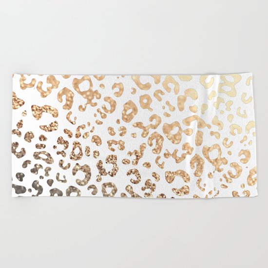 GOLD HEART LEO Beach Towel