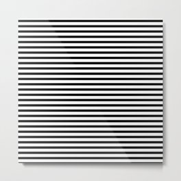 black white simple lines Metal Print