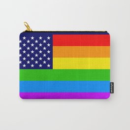 Gay USA Rainbow Flag - American LGBT Stars and Stripes Carry-All Pouch