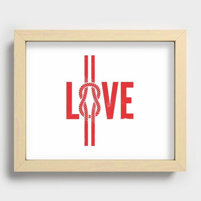 Love Knot (Red) Recessed Framed Print