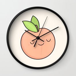 Happy Peach Wall Clock