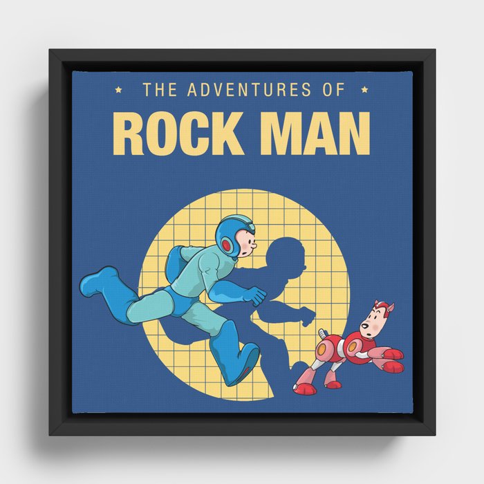 THE ADVENTURE OF ROCKMAN Framed Canvas