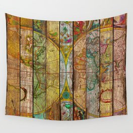 Around the World in Thirteen Maps Wall Tapestry | Nature, Photo, Vintage, Pattern 