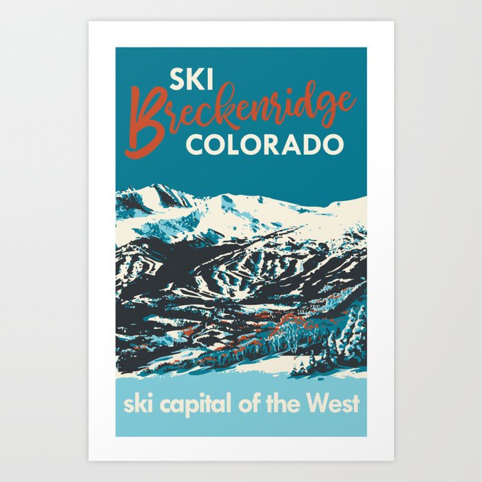 Breckenridge Vintage Ski Poster Art Print
