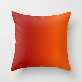 Ombre in Red Orange Throw Pillow