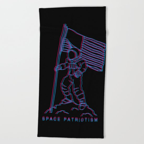 Patriotic Spaceman Beach Towel