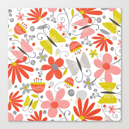 Busy Butterflies Canvas Print