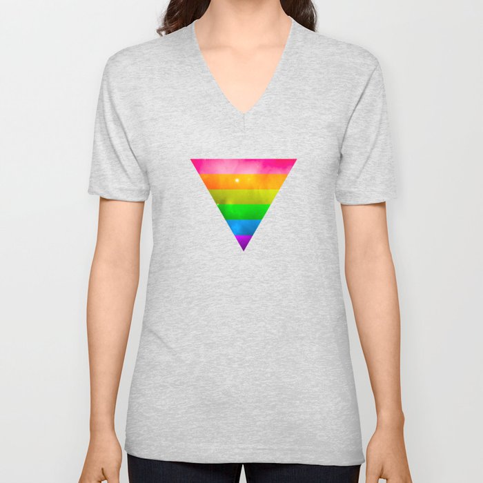 LGBT Pride Triangle V Neck T Shirt