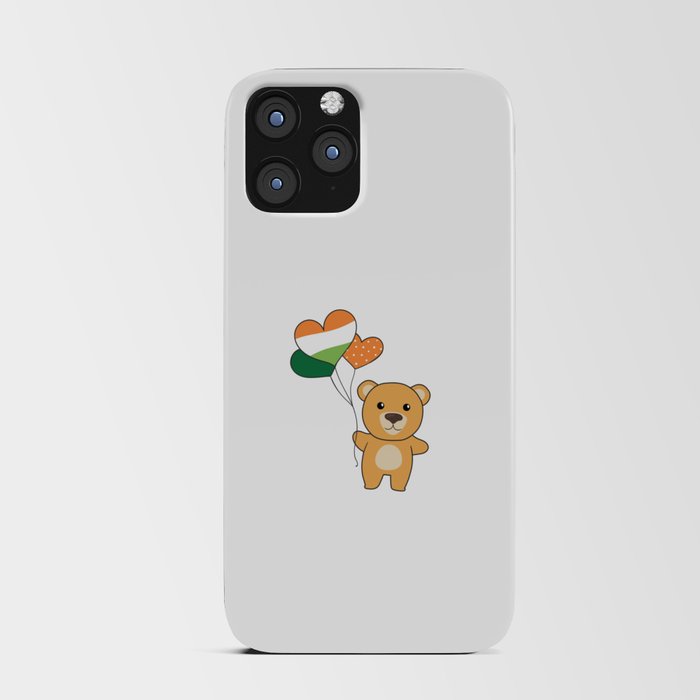 Bear With Ireland Balloons Cute Animals Happiness iPhone Card Case