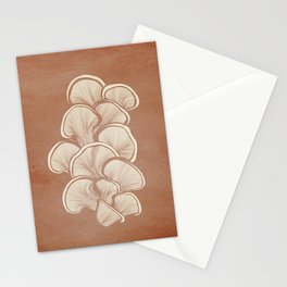 Mushrooms in Copper Stationery Cards