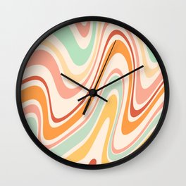 Boho Abstract Colorful Pattern Wall Clock