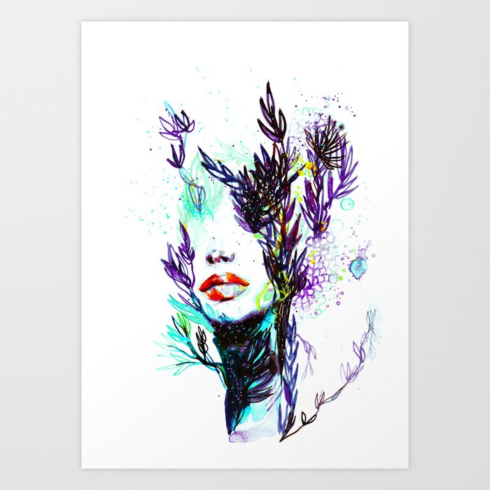 Abstract Women Face Art Print By Missnyka92 Society6