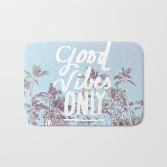Good Vibes Only (palm trees) Bath Mat