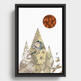 Scandinavian mountain Framed Canvas