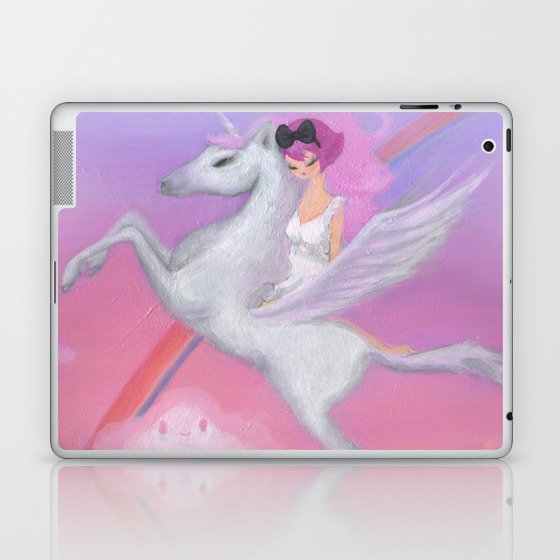 The Girl Who Flew Over the Clouds Laptop & iPad Skin