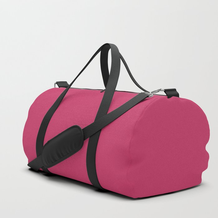Innuendo deep raspberry pink solid color modern abstract pattern  Duffle Bag