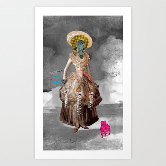 Goya - Marquesa de Pontejos - Collage Art Print