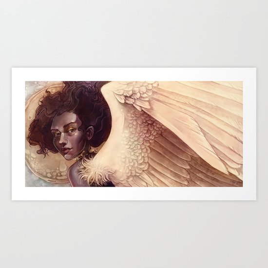 golden angel Art Print