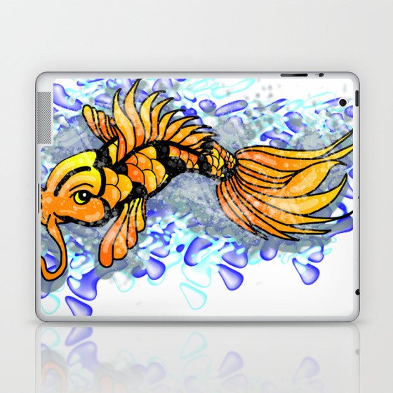 Koi Splashing in Water Laptop & iPad Skin