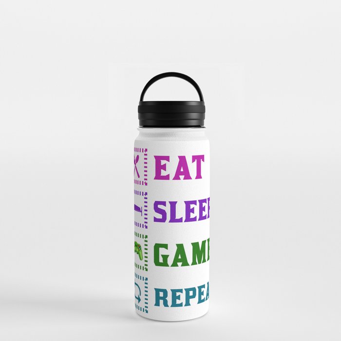 Eat, sleep, game, repeat Water Bottle