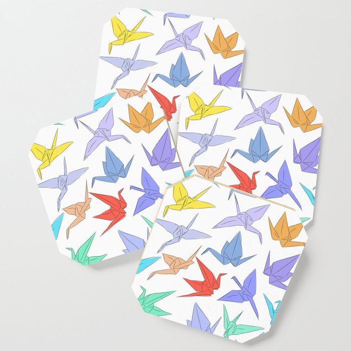 Japanese Origami paper cranes symbol of happiness, luck and