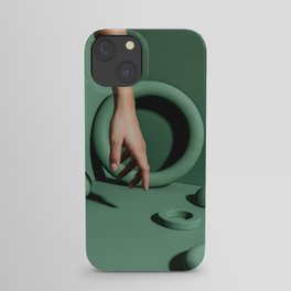 Green abstract background iPhone Case