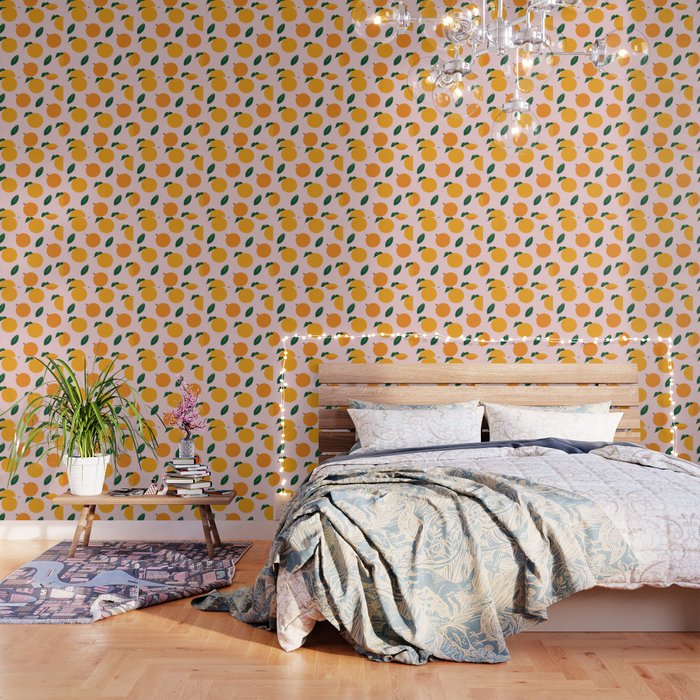 Oranges Or Peaches Wallpaper By Katherinenelson Society6