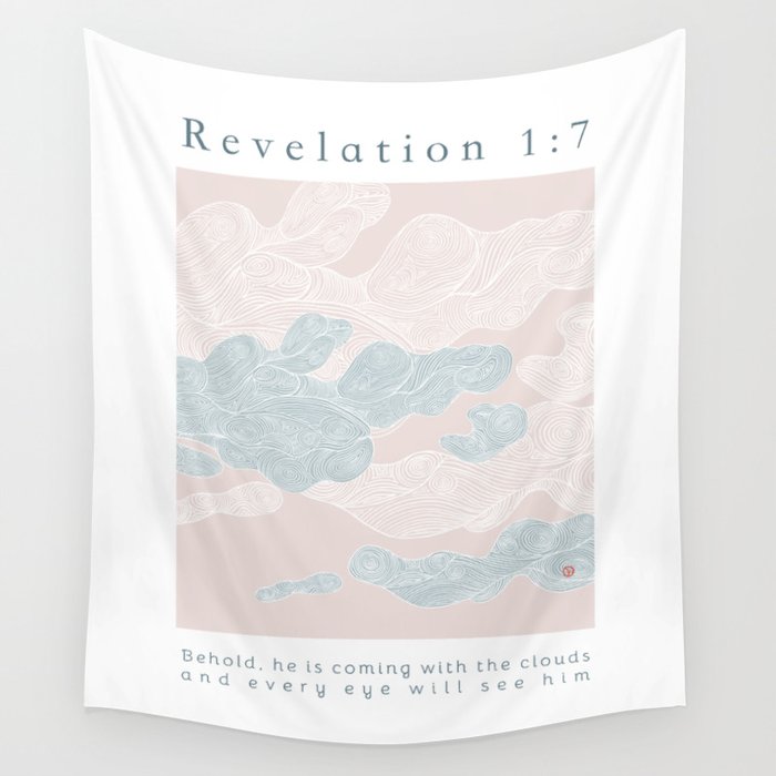 Revelation 1:7- He Is Coming Wall Tapestry