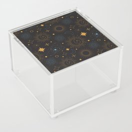 Sun Moon and Stars Celestial Pattern Acrylic Box