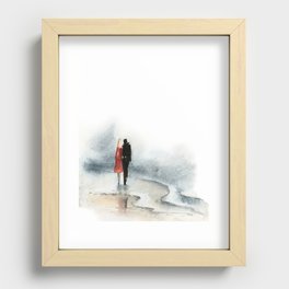 Love Story n.6 - Beach walk Recessed Framed Print