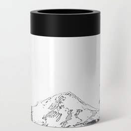 Mount Hood Oregon Black & White Sketch Can Cooler