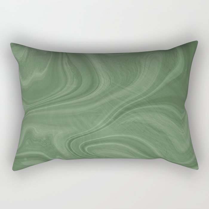 Sage Green Swirl Marble Rectangular Pillow