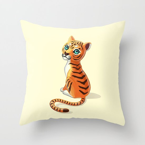 Tiger Cub Throw Pillow