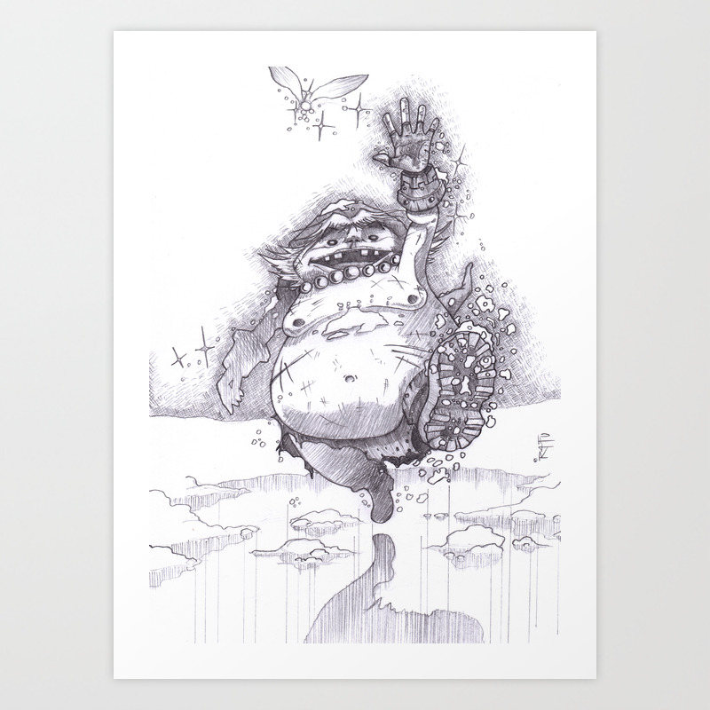 The Legend Of Zelda Majora S Mask Goron Link Art Print By R4fu Society6