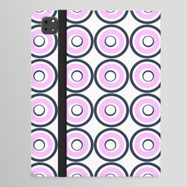 Retro Modern Abstract Pop Art Circles Pink iPad Folio Case