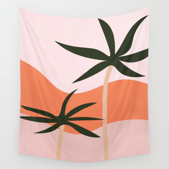 Bohemian Style Palm Trees 2 Wall Tapestry