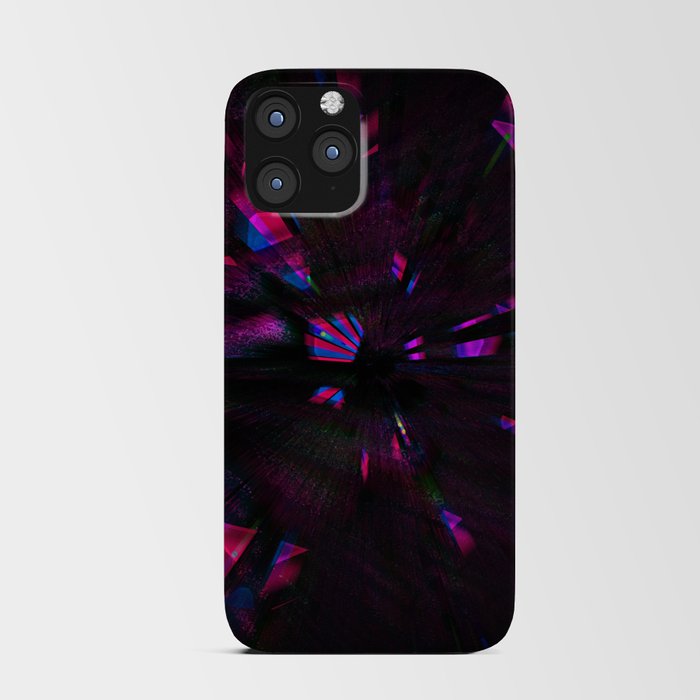 Pink motion glitch lines and speed  iPhone Card Case