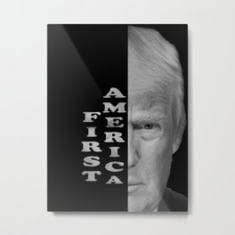 Trump text portrait Gifts Republican Conservative Metal Print