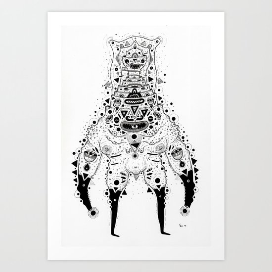 Crab Man Art Print