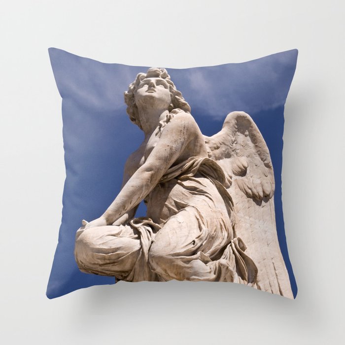 WHITE ANGEL of SICLY Throw Pillow