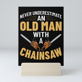 Chainsaw Logger Chain Saw Lumberjack Mini Art Print