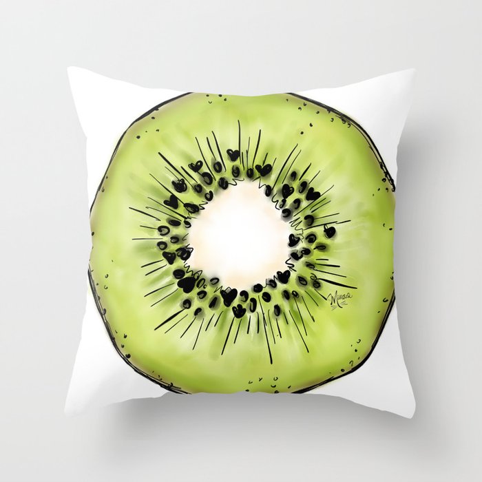 Kiwi Throw Pillow By Byminoue Society6