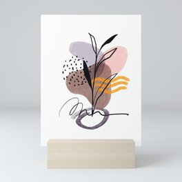 Boho modern minimalist plant Mini Art Print