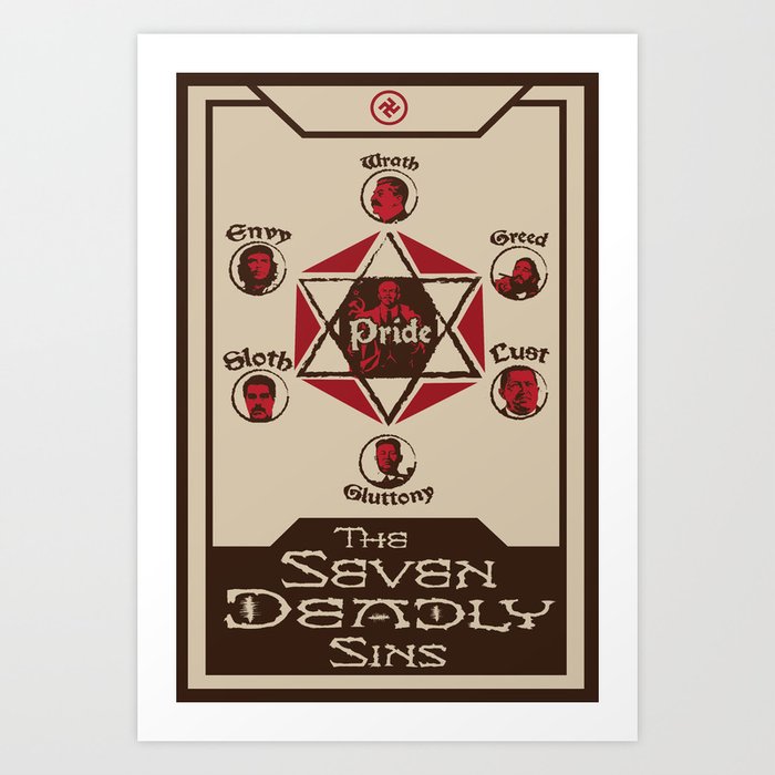 7 Deadly sins Art Print