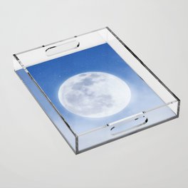 Cloudy Starry Moon Acrylic Tray
