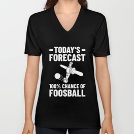 Foosball Table Soccer Game Ball Outdoor Player V Neck T Shirt