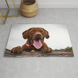 dogs face tongue rest Rug